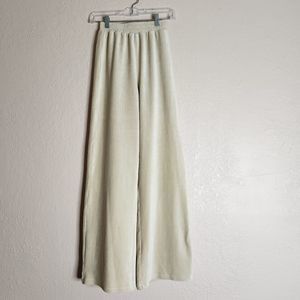 Motel Rocks Pants Women XXS Tan Corduroy Stretch Elastic Waist Wide-Leg Casual